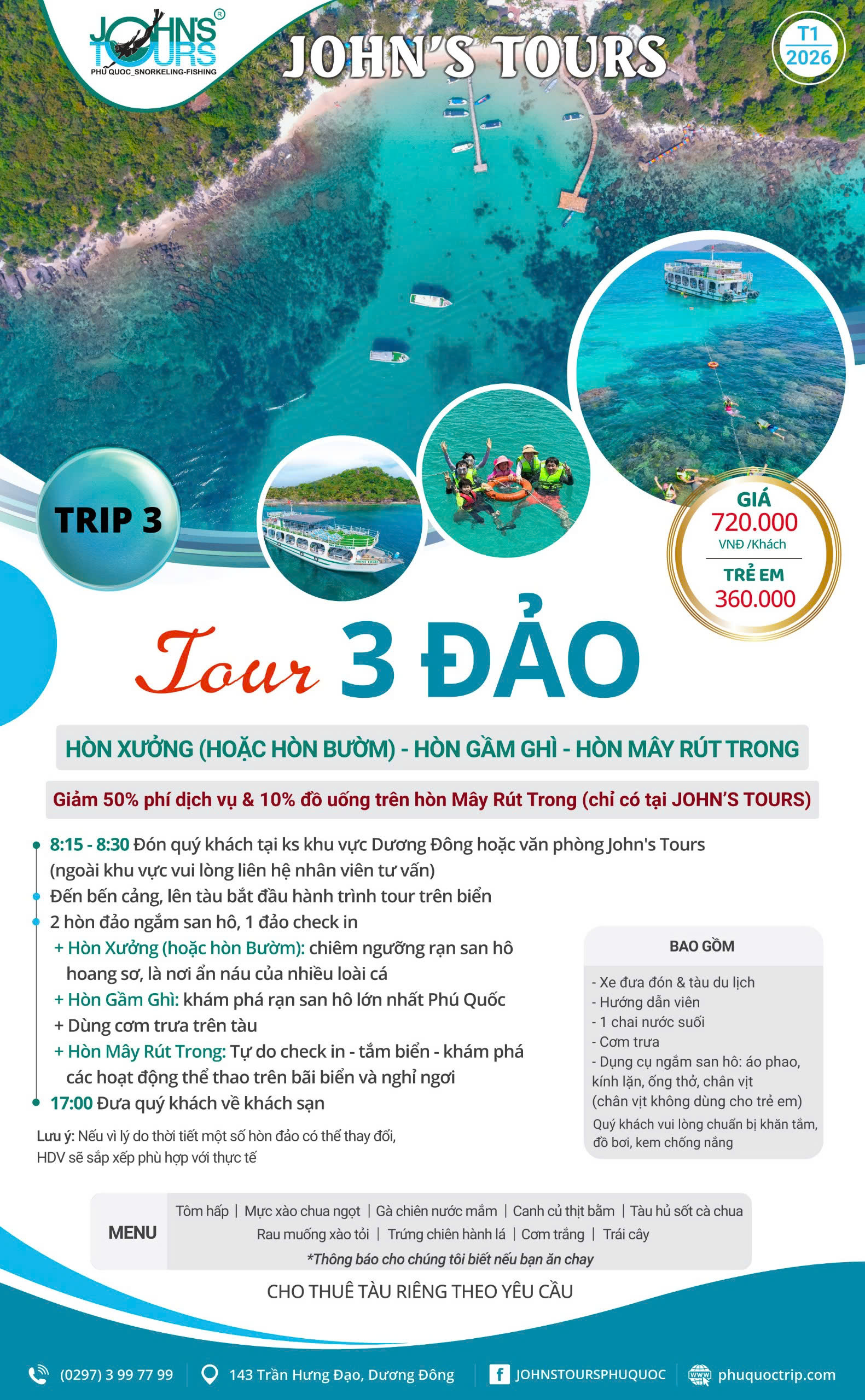 TRIP 3: TOUR 3 ĐẢO