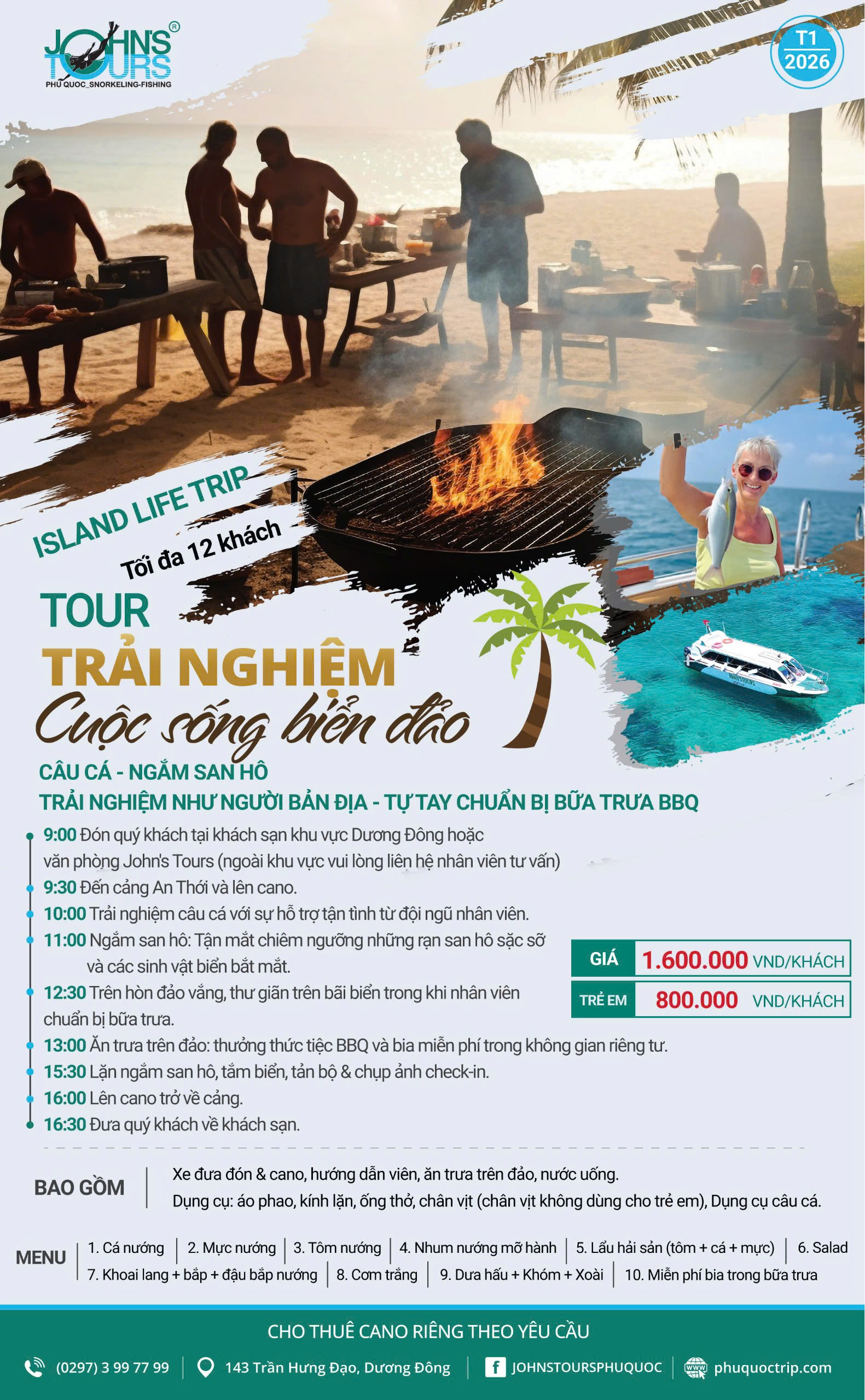 TOUR TRẢI NGHIỆM: CUỘC SỐNG BIỂN ĐẢO